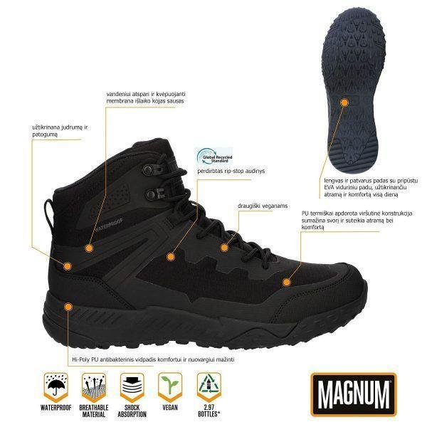 Magnum Ultima 6.0 WP taktiniai batai su vandeniui atsparia ir kvėpuojančia WP membrana