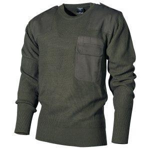 Karinis megztinis BW su krūtinės kišene, žalias